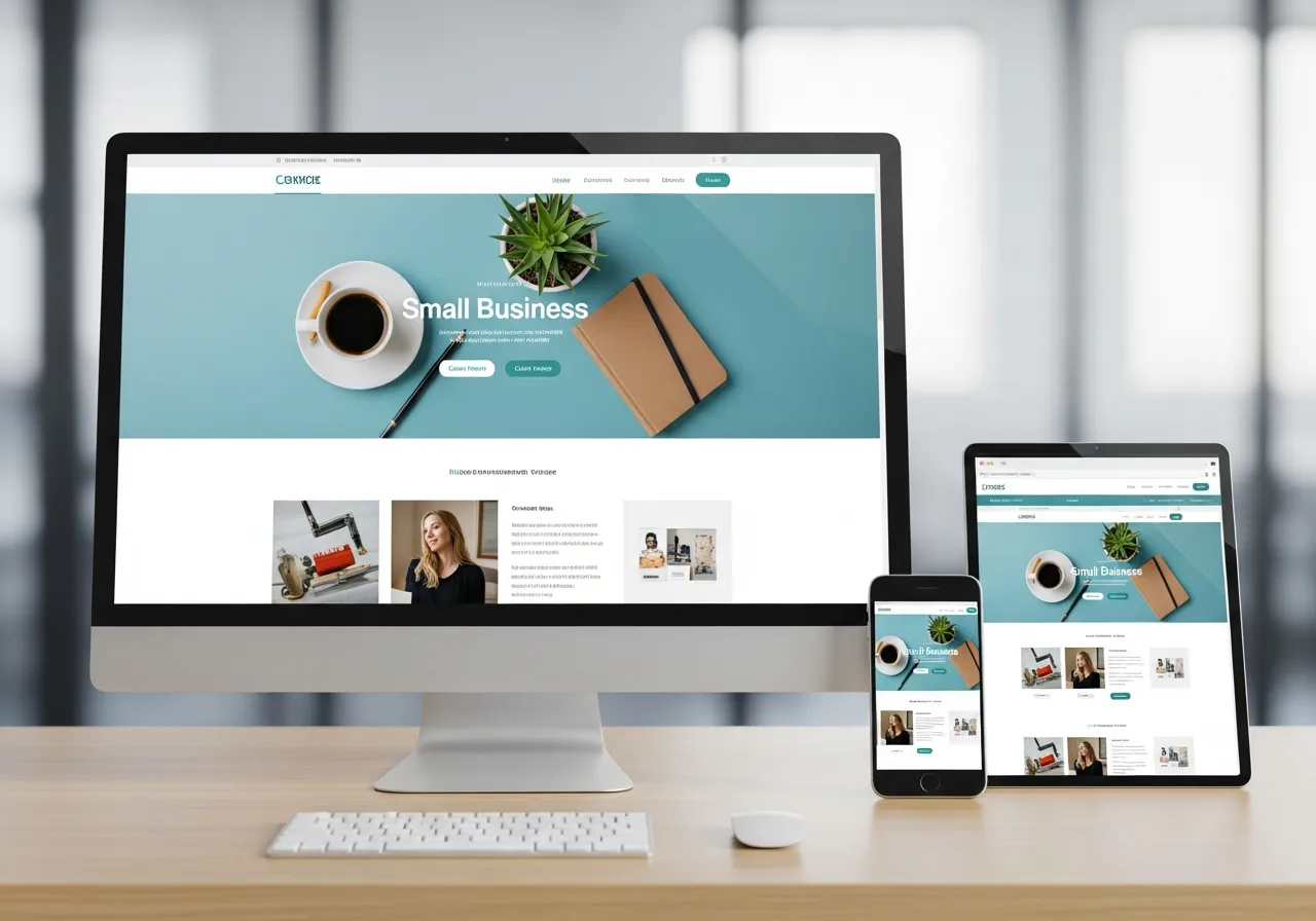 Modern website design showcase for small businesses