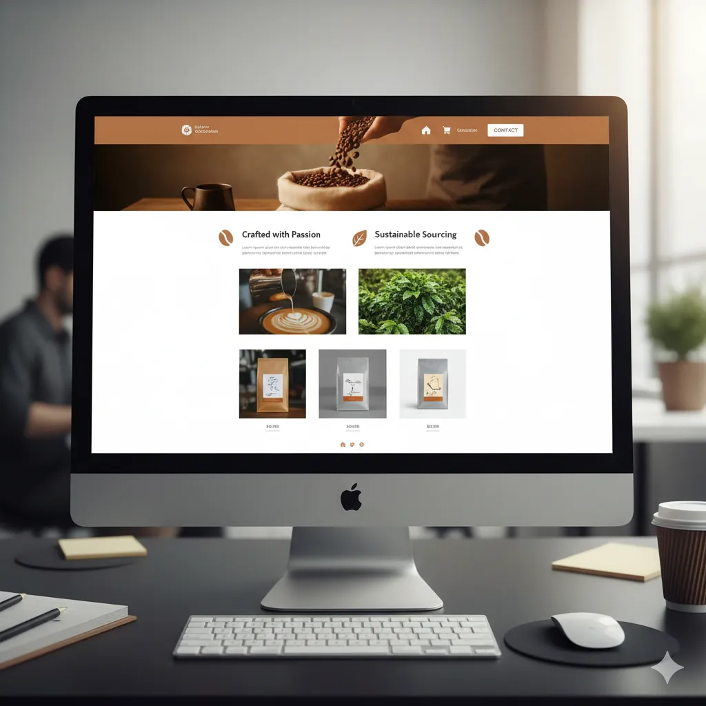 Professional website design example for small business