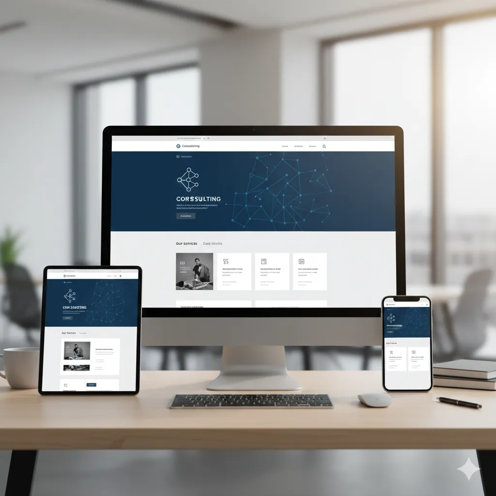 Modern responsive website for consulting firm